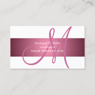 Staubige Hintergrundfarbe der Rose Monogram/DIY Visitenkarte