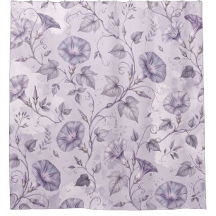Staubige Lavendel-Prächtige Trichterwinden Elegant Duschvorhang