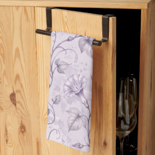 Staubige Lavendel-Prächtige Trichterwinden Elegant Geschirrtuch
