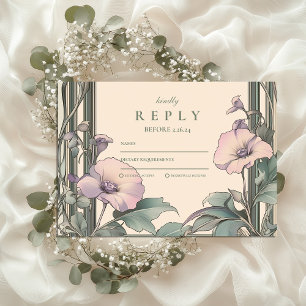 Staubige Lavendel-Rahmen-Hochzeit RSVP Karte
