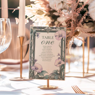Staubige Lavendel-Rahmen-Hochzeit Tischnummer