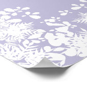 Staubige Lavendel-Schneeflocken Hochzeits-Willkomm Poster (Ecke)