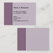 Staubige lila Seitengrenze Visitenkarte (Vorne/Hinten)