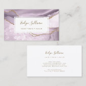 staubige lila und gold Glitzer agieren Visitenkart Visitenkarte (Vorne/Hinten)