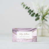 staubige lila und gold Glitzer agieren Visitenkart Visitenkarte (Stehend Vorderseite)