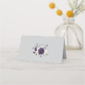 staubige lila-weiße Blume Platzkarte (Rückseite)