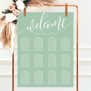 Staubige Minze Minimalistische Schrift Hochzeits-S Poster
