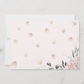 staubige, rosa dunkelgraue Blume phantastisches Br Einladung (Rückseite)