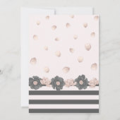 staubige, rosa graue Blume phantastische Hochzeit Einladung (Rückseite)