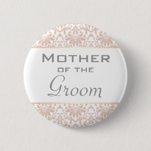 Staubige rosa Leuchter-Damast-Mutter des Button