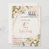 staubige, rosa Party Einladung (Vorderseite)