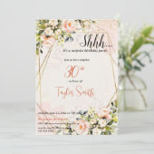 staubige, rosa Party Einladung (Stehend Vorderseite)