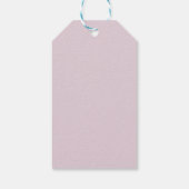 staubige rosa Viktorianische Scroll Frame - Hochze Geschenkanhänger (Rückseite)