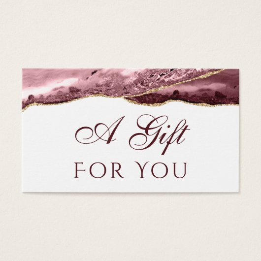 staubige Rose Agate Gift Card (Vorderseite)