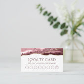 staubige Rose Agate-Treuekarte Visitenkarte (Stehend Vorderseite)