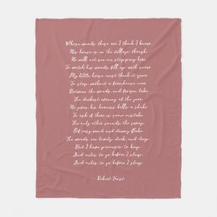 Staubige Rose Benutzerdefinierter Gedicht-Song-Lyr Fleecedecke