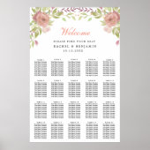 staubige Rose Blume Aquarellfarben Hochzeitskarte Poster (Vorne)