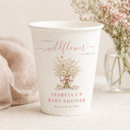 Staubige Rose Boho Chic Kleine Wildblumen-Baby-Par Pappbecher