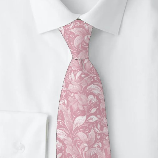 Staubige Rose Botanical Batik Krawatte