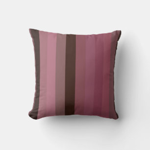 Staubige Rose & Cocoa Braun Soft Stripe Palette Kissen