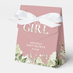 Staubige Rose Es ist ein Mädchen Grüne Babyparty Geschenkschachtel