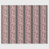 Staubige Rose & Holzkohleschwarz Geschenkpapier (Flach)