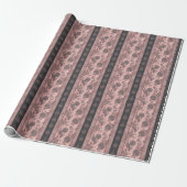 Staubige Rose & Holzkohleschwarz Geschenkpapier (Ungerollt)