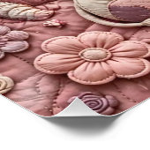 Staubige Rose Malerische Patchwork-Idylle Poster (Ecke)