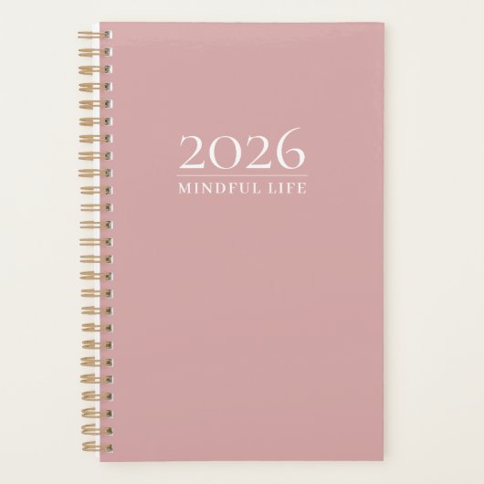 Staubige Rose Minimal Planer | Benutzerdefiniertes (Vorderseite)