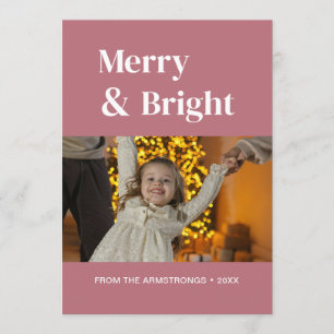 Staubige Rose Minimalistischer Froher Weihnachten