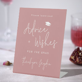 Staubige Rose Moderne Schrift Graduiertenberatung Sockelschild