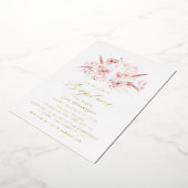 staubige Rose Pampas Blumenkreuz Folieneinladung (Gedreht)