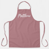 staubige Rose - personalisierte Schürze (Vorderseite)