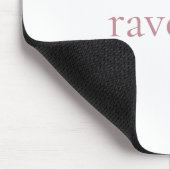 Staubige Rose Personalisierter Name Gold Leopard H Mousepad (Ecke)