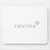 Staubige Rose Personalisierter Name Gold Leopard H Mousepad (Vorne)