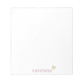 Staubige Rose Personalisierter Name Gold Leopard H Notizblock (Vorderseite)