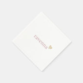 Staubige Rose Personalisierter Name Gold Leopard H Serviette (Ecke)