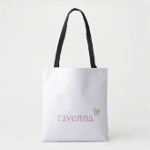 Staubige Rose Personalisierter Name Gold Leopard H Tasche (Vorderseite)