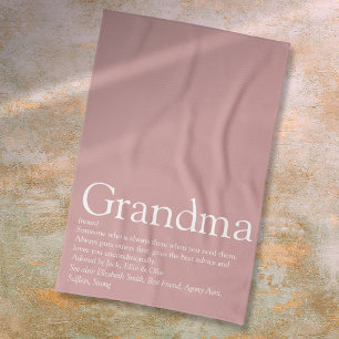 Staubige Rose Pink Oma Oma Definition Geschirrtuch