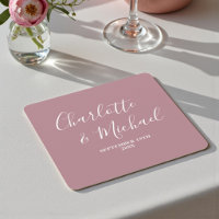 Staubige Rose Schrift Minimalistische Hochzeit