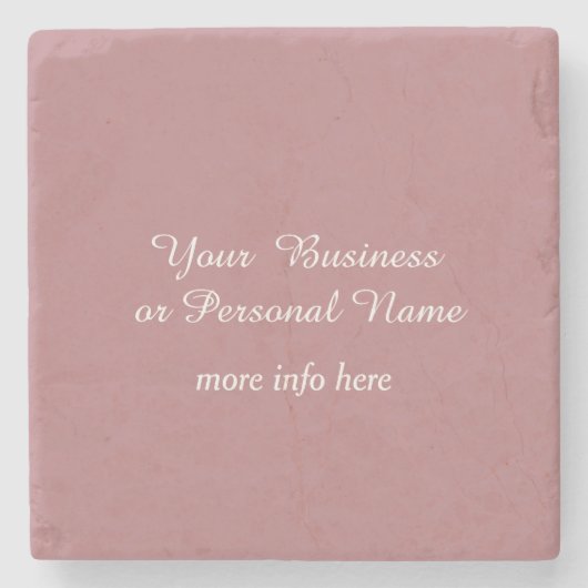 staubige Rose Steinuntersetzer (Vorderseite)