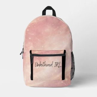 Staubige Rose und Mondmilch AI-Kunst Bedruckter Rucksack