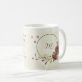 staubige Rose, weiße Blume Kaffeetasse (VorderseiteRechts)