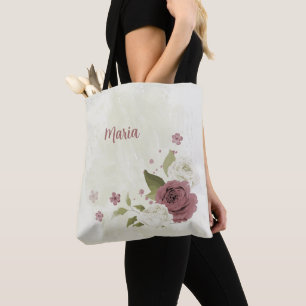 staubige Rose, weiße Blume Tasche
