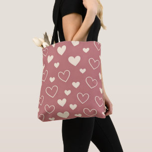 Staubige Rosen-Elfenbein-Herzen  Tasche