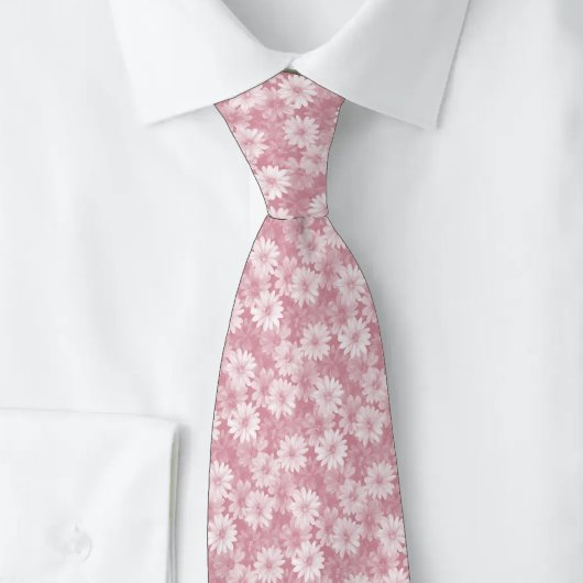 Staubige Rosen Gänseblümchen Krawatte