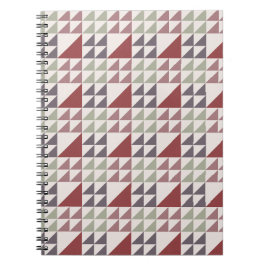 Staubige Rosen geometrisches Quilt-Muster Notizblock