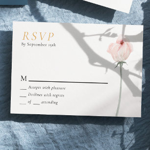 Staubige Rosen-Gold-Salbei-Grün-Vintage-Hochzeits- RSVP Karte