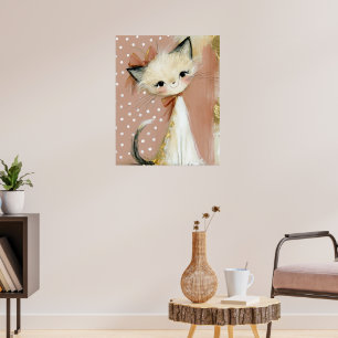 Staubige Rosen-Goldfolie Fine Art Malerei  Poster