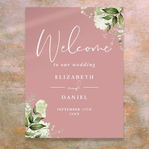 Staubige Rosen Grünpflanzen Blumen Hochzeit Willko Poster